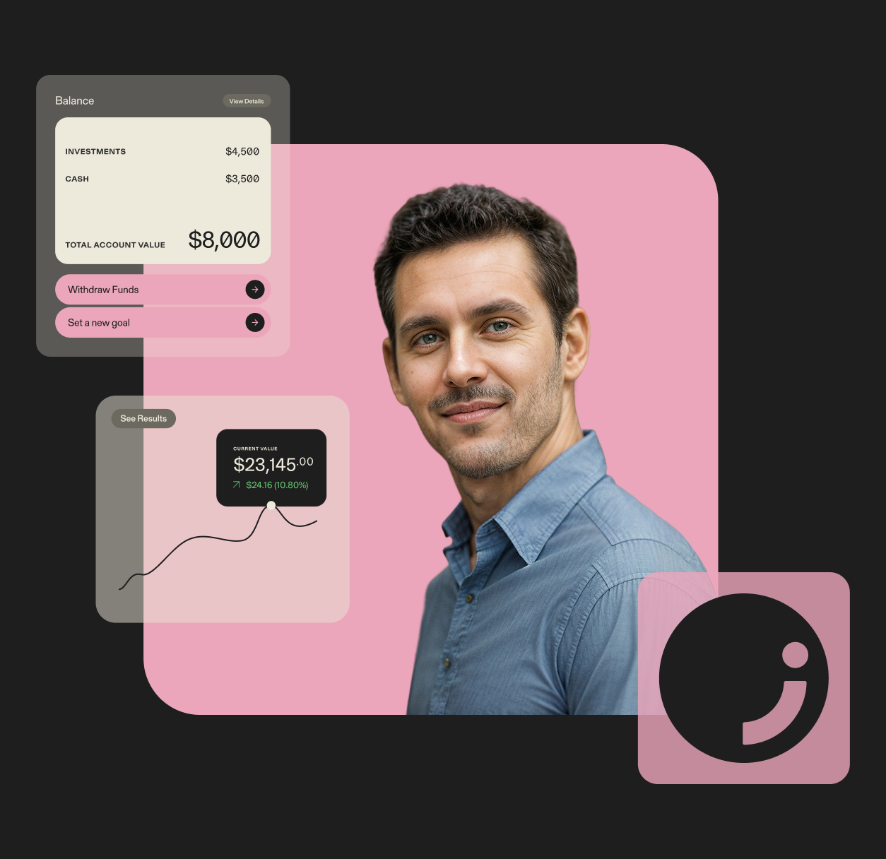 Investable dashboard and mobile app preview